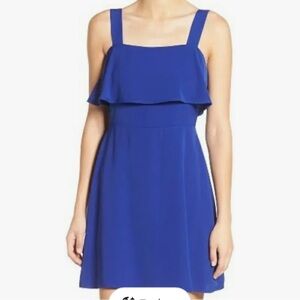 Chic Royal Blue Ruffle Dress